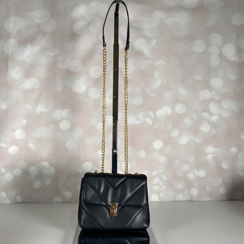 MARI Black Quilted Shoulder Bag NWT